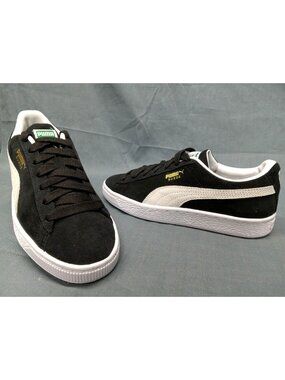 Puma Suede Classic XXI Jr (GS) Sneakers Black & White Boys Size 6 NEW NO BOX!